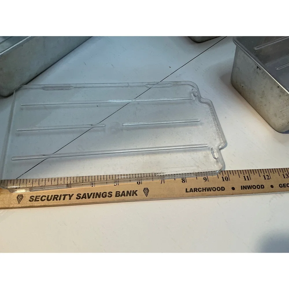 Vintage Aluminum Loaf Pan Set 6pc Silver Bread Baking Tins with Lids Multi Size